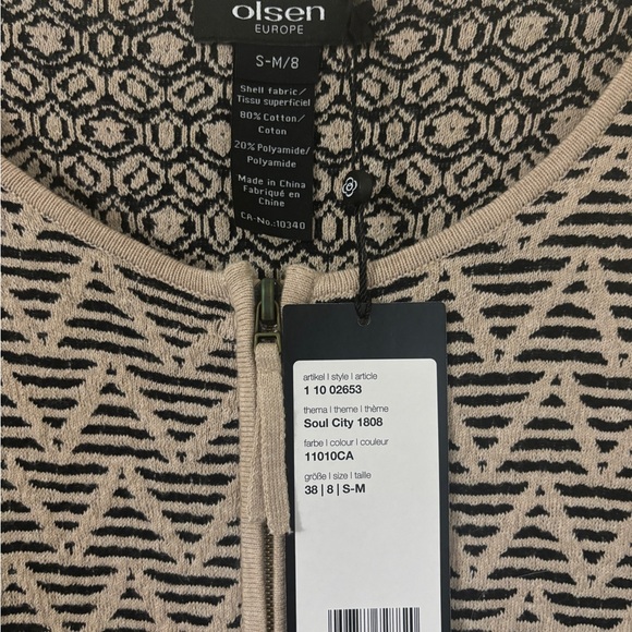 Olsen Front Zip Print Cardigan - Picture 3 of 5